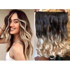 Цельная волнистая заколка для наращивания волос