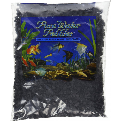 Аквариумный гравий Pure Water Pebbles, угольно-черный