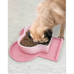 Силиконовый коврик для кормления собак «Косточка» с бортиками и карманом