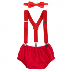 Детские трусики с подтяжками и бантом