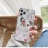 Прозрачный чехол iFiLOVE с мультяшным замком для iPhone 15 Pro Max — мягкий TPU-чехол с детским дизайном