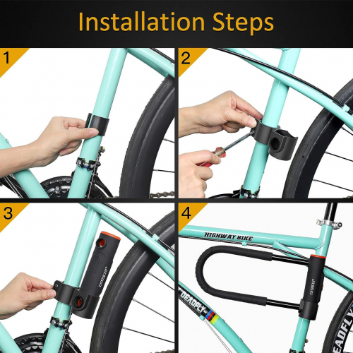 INTEKIN Bike U Lock Сверхмощный велосипедный замок