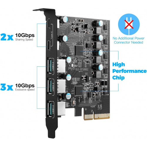 Карта PCIe - USB 3.2/3.1 Gen 2