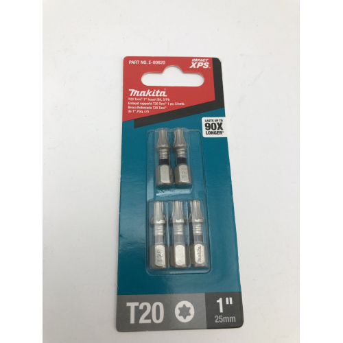 Makita E-00620 Вставка Impact XPS T20 Torx 1", 5 шт./уп.