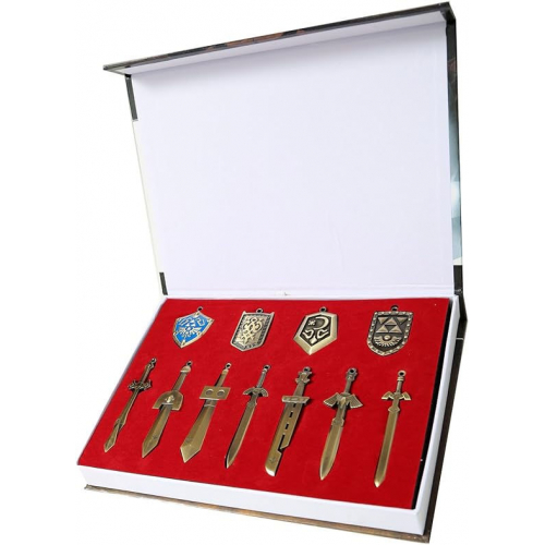 Zelda Triforce Shield & Sword, брелок-колье, коллекционная коробка, 2014, набор из 11 шт.