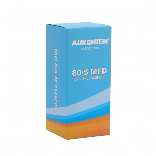 AUKENIEN 80+5 мкФ 80/5 MFD 370 В или 440 В двойной запуск круглый конденсатор переменного тока