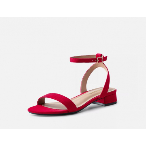 Женские босоножки на низком каблуке с ремешком на щиколотке