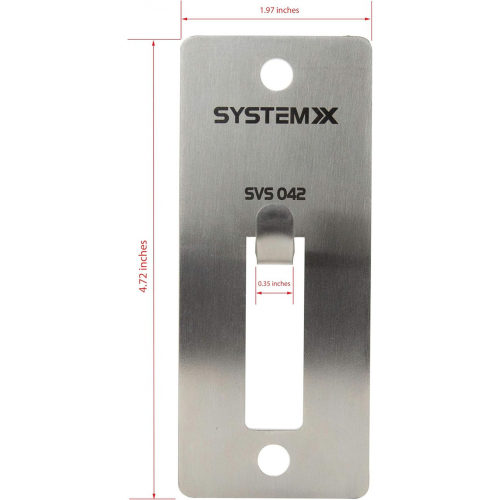 System X Storage SVS 042-3 Короткий одинарный крючок из нержавеющей стали