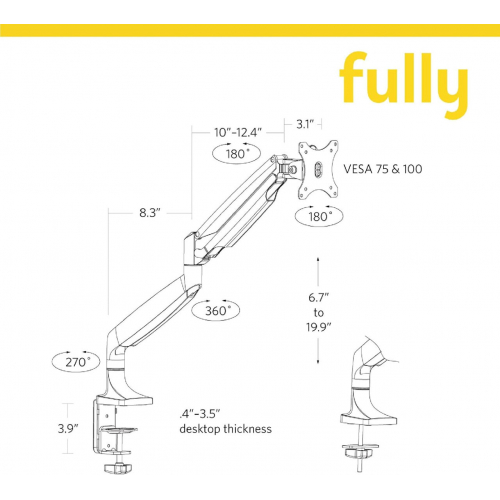 Кронштейн для одного монитора Jarvis
