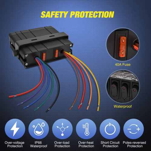 6-клавишный кулисный переключатель SPST