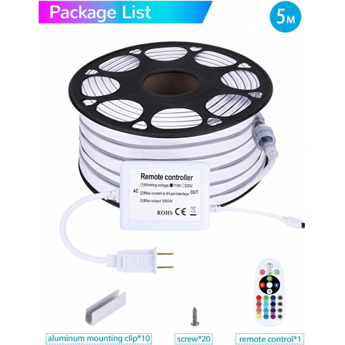 VDKK 5м RGB светодиодная неоновая лента-AC100-240V