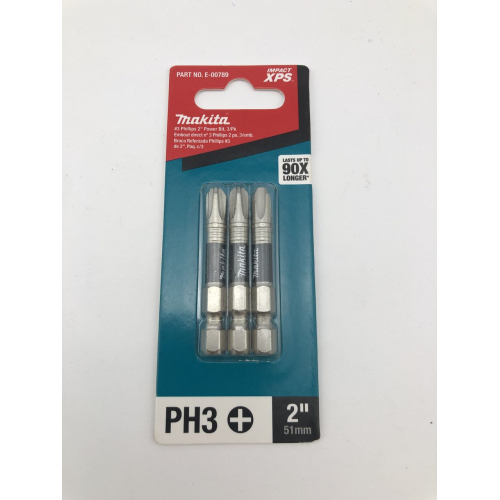 E-00789 Биты Impact XPS #3 Phillips 2" Power Bit, 3 шт./уп