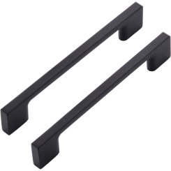 Черные однотонные ручки для кухонного шкафа из нержавеющей стали vesla home 10 шт