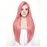 Пастельно-розовый прямой синтетический парик