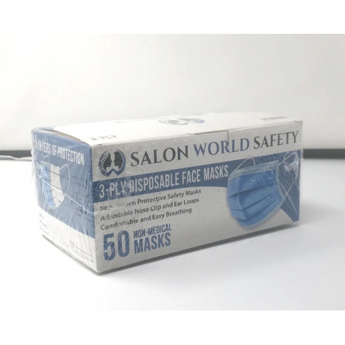 3-слойные защитные одноразовые маски для лица 50шт