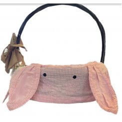 Чехол для корзины (розовый заяц)