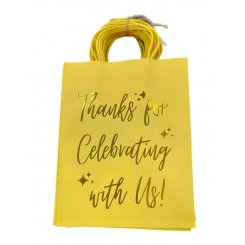 Подарочный пакет, желтый