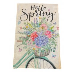 Двусторонняя салфетка (цветочная корзина)