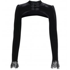 Женский укороченный топ с длинными рукавами