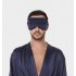 Шелковая маска для сна темно-синяя