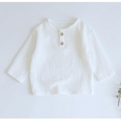 Весенняя, мягкая хлопковая футболка с длинными рукавами для малышей