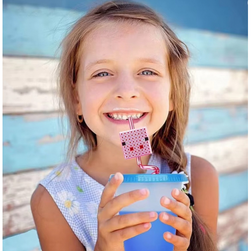 Пиксельные соломинки многоразовые 