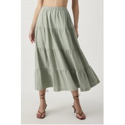 Юбка в форме А-силуэта цвета шалфей