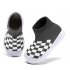 Детские носки-кеды с противоскользящей подошвой, серый клетчатый принт