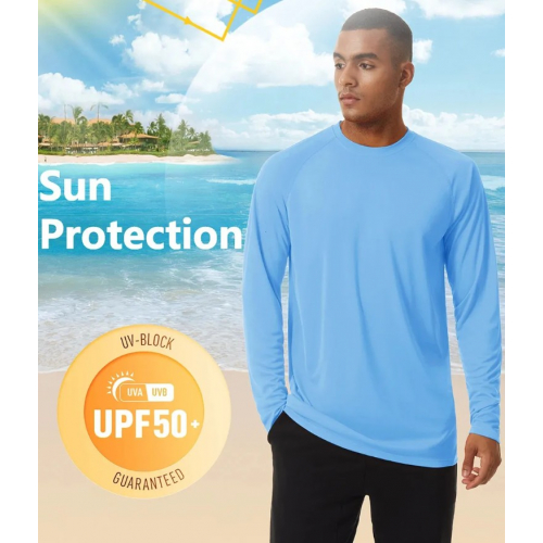 Мужская футболка для защиты от солнца Summer UPF 50