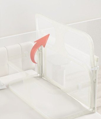 Детская кроватка WALALLA 3в1, алюминий/сетчатый материал, переносная, белая, 127×68×75 см