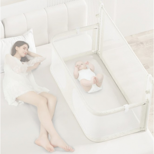 Детская кроватка WALALLA 3в1, алюминий/сетчатый материал, переносная, белая, 127×68×75 см