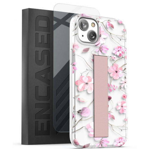 Чехол с мягким ремешком и защитным стеклом для iPhone 14, совместимый с беспроводной зарядкой