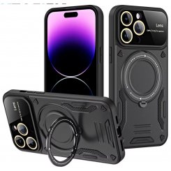 Защитный чехол для iPhone 14 Pro Max KEYSION с магнитной подставкой и защитой камеры, совместим с MagSafe 