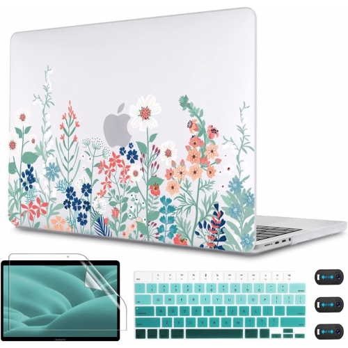 Жесткий прозрачный чехол CISSOOK Wildflower для MacBook Pro 16 дюймов