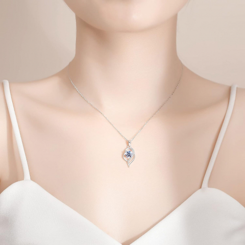 Ожерелье из стерлингового серебра с муассанитом