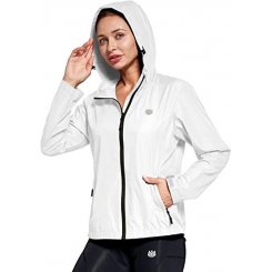 FitsT4 Женская легкая светоотражающая ветрозащитная велосипедная куртка с капюшоном