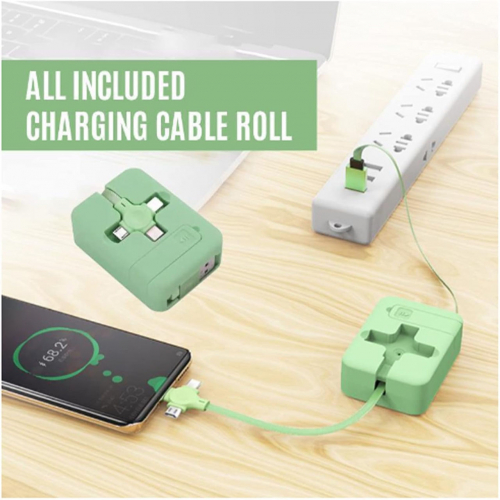 Рулон зарядного кабеля «три в одном»