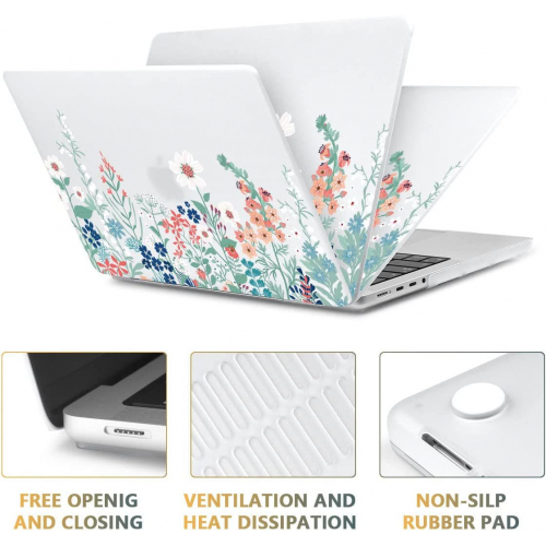 Жесткий прозрачный чехол CISSOOK Wildflower для MacBook Pro 16 дюймов