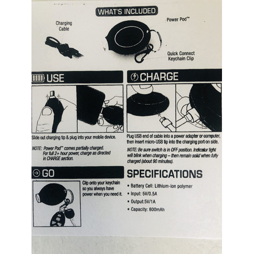 Портативное зарядное устройство для телефона Power Pod Android USB