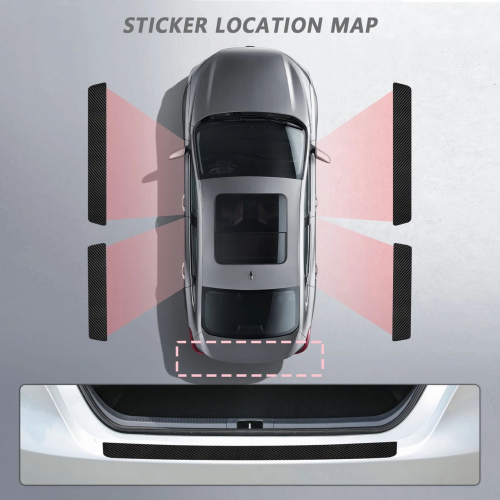 Защитные накладки на пороги автомобильных дверей (5шт)